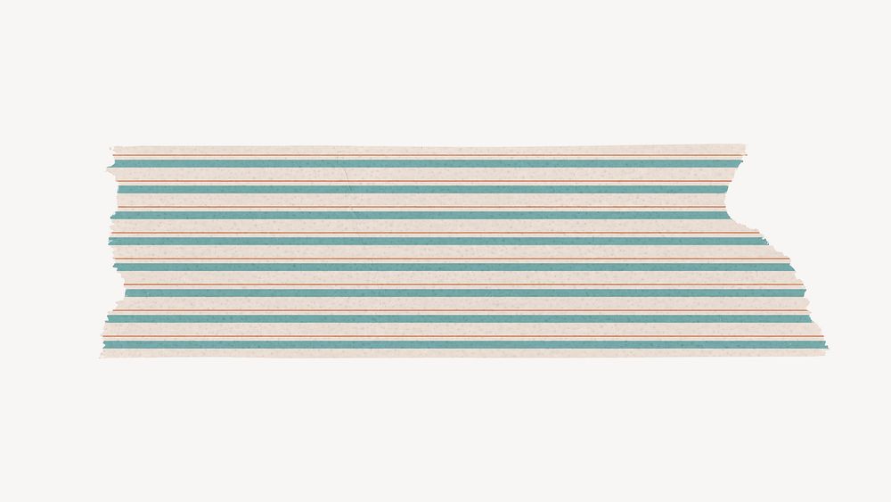 Pattern washi tape collage element, green stripes design vector