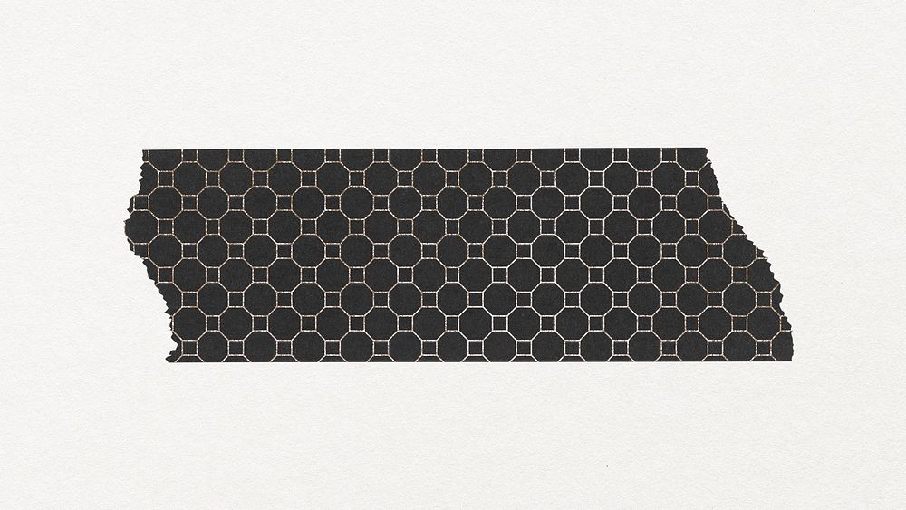 Geometric washi tape clipart, pattern stationery psd
