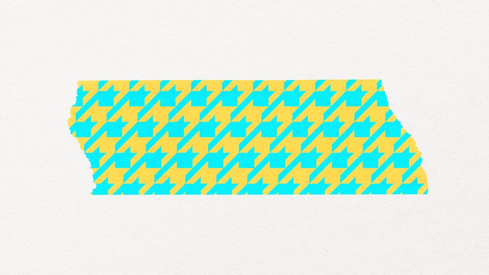 Houndstooth washi tape sticker, pattern stationery vector
