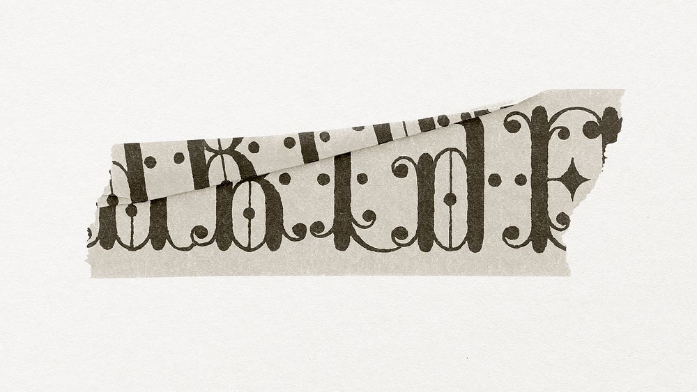 Vintage washi tape collage element, stationery design vector