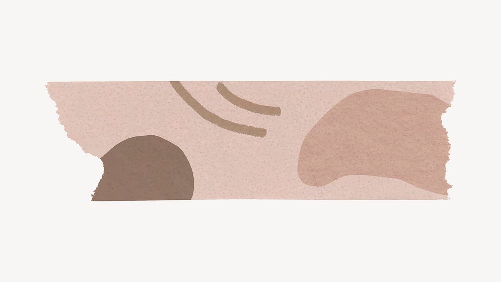 Pattern washi tape collage element, pink design vector
