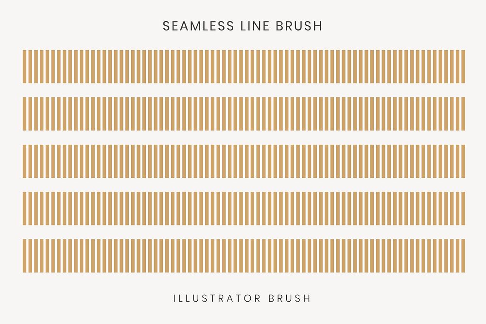 Seamless line pattern brush, brown stripes vector, compatible with AI