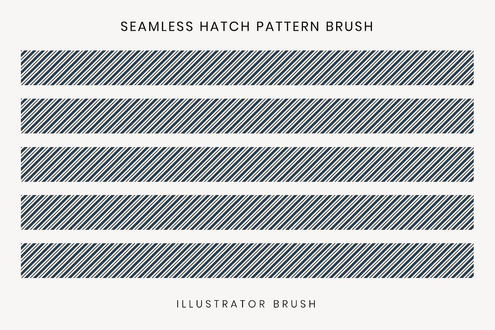 Seamless hatch pattern brush, blue stripes vector, compatible with AI