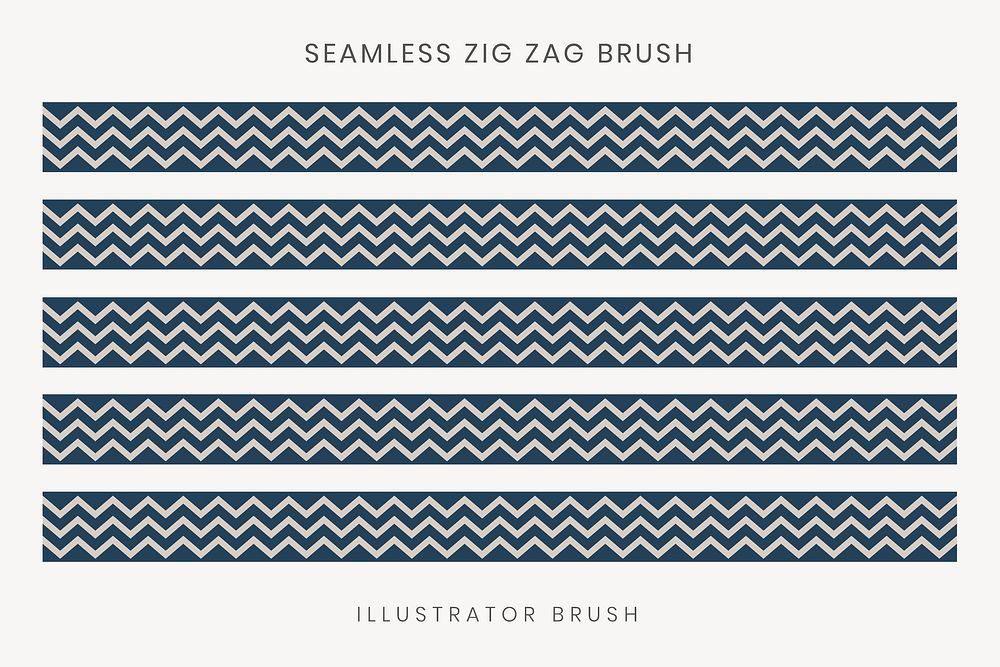 Zig-zag pattern brush, seamless design vector, compatible with AI