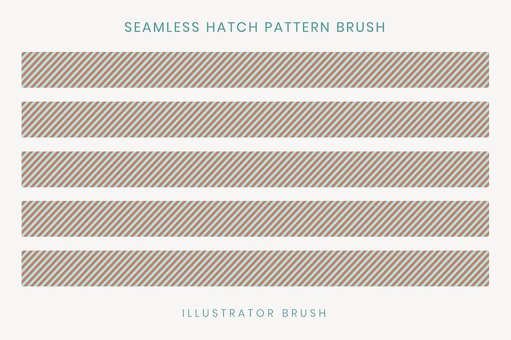 Seamless hatch pattern brush, brown stripes vector, compatible with AI