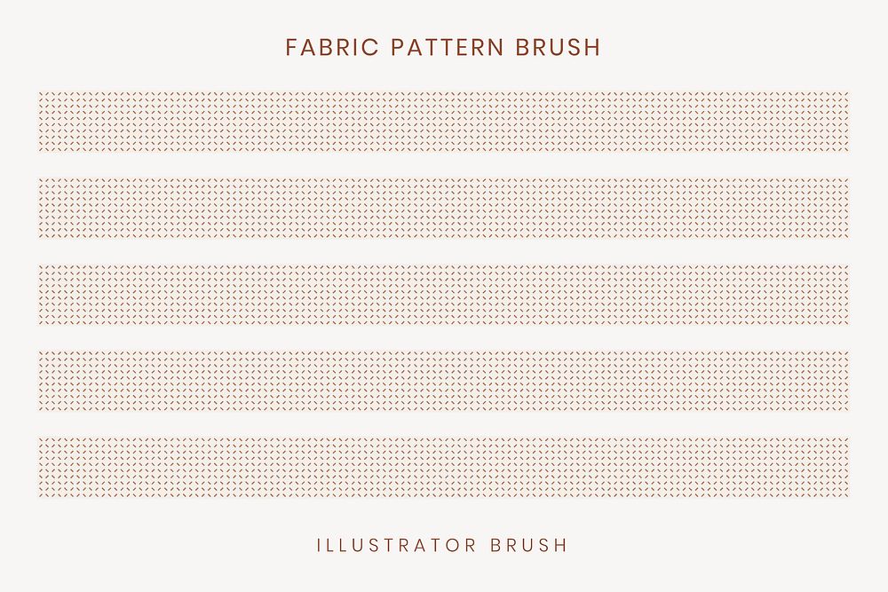 Fabric pattern brush, seamless brown vector, compatible with AI