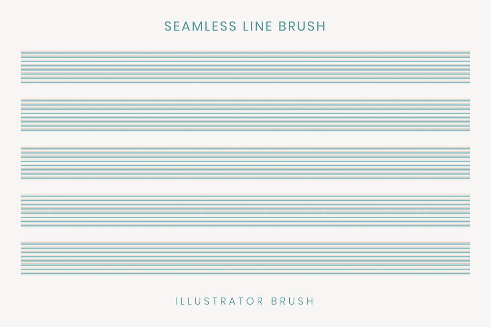 Seamless line pattern brush, green stripes vector, compatible with AI