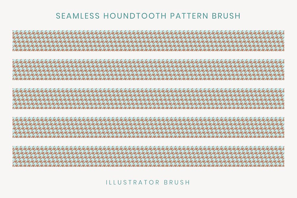 Houndstooth pattern brush, seamless vector, compatible with AI