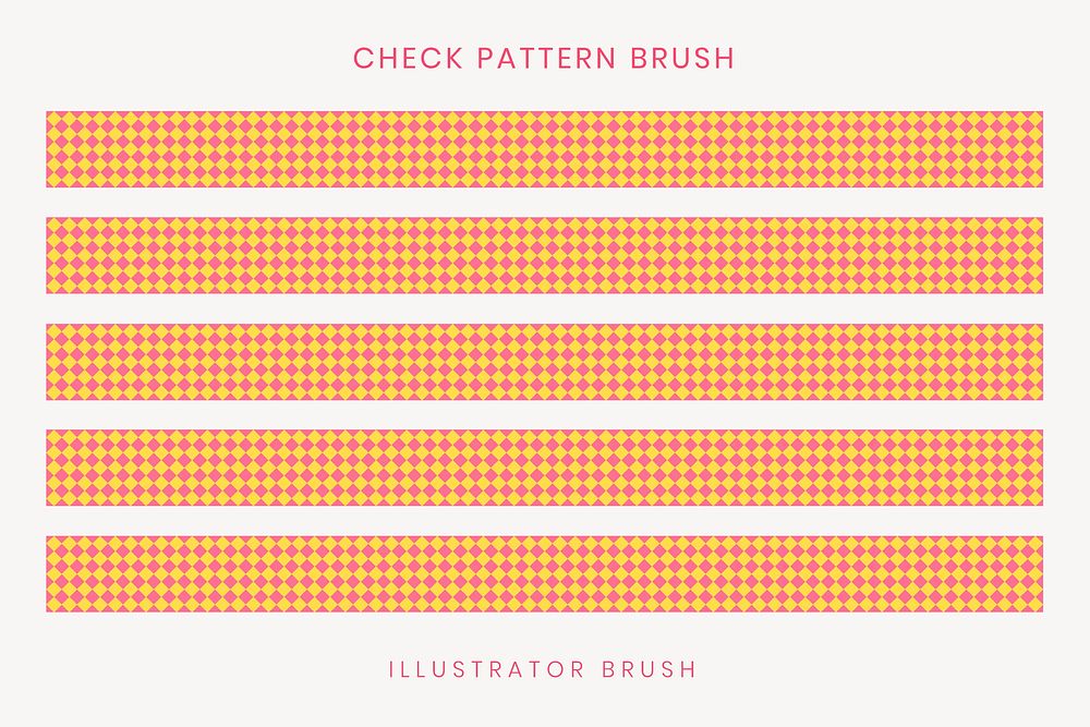 Geometric pattern brush, seamless abstract vector set, compatible with AI