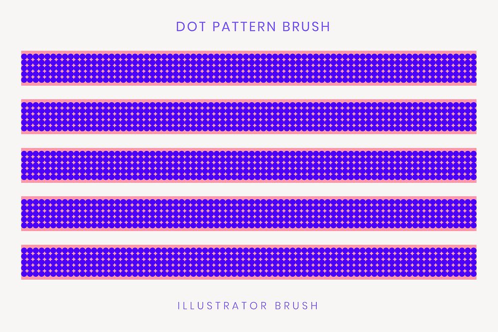 Dot pattern brush, purple design vector, compatible with AI