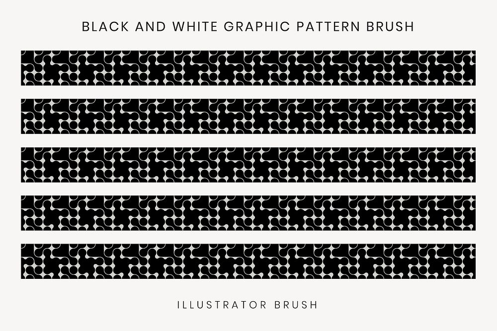 Bauhaus abstract pattern brush, geometric vector, compatible with AI