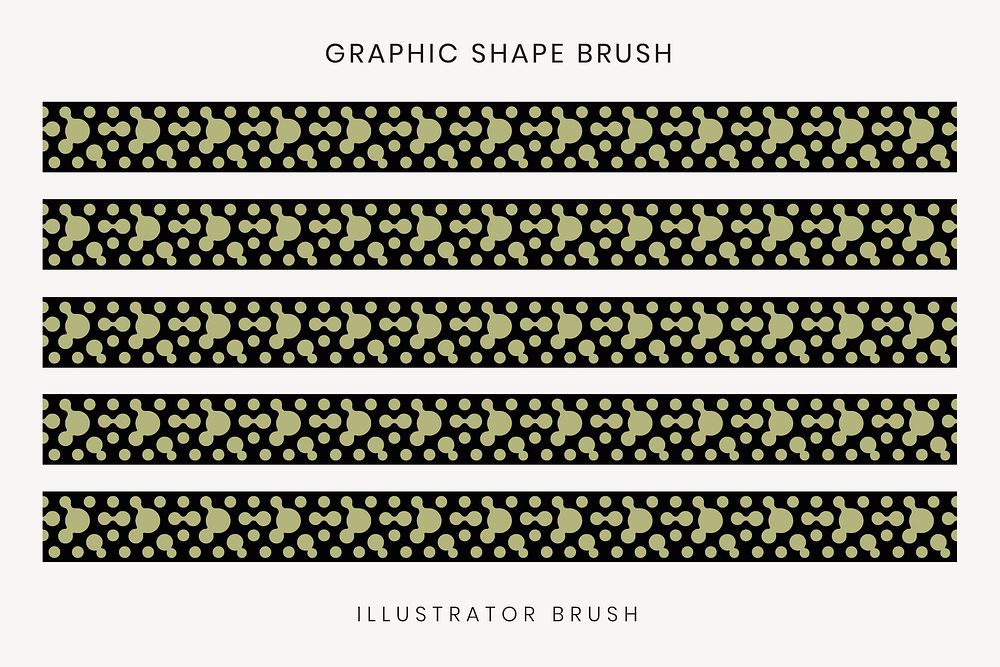 Retro pattern brush, abstract green vector, compatible with AI