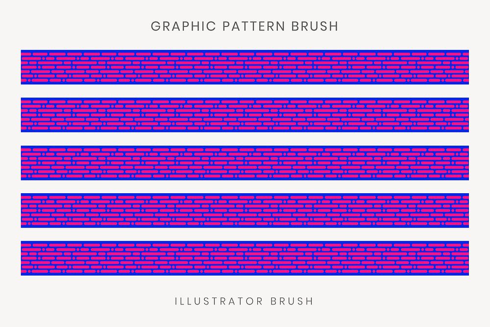 Retro pattern brush, abstract purple vector, compatible with AI