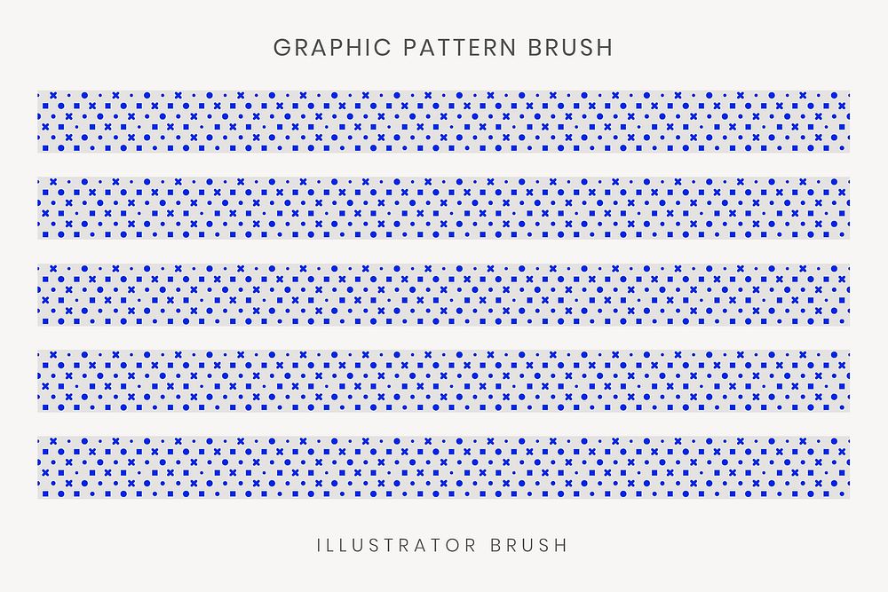 Retro pattern brush, abstract blue vector, compatible with AI