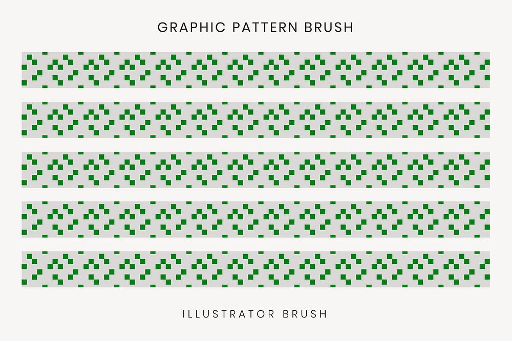 Check pattern brush, abstract geometric vector, compatible with AI