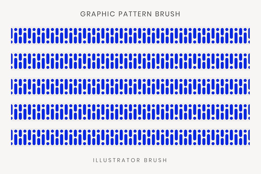 Abstract pattern brush, blue geometric vector, compatible with AI