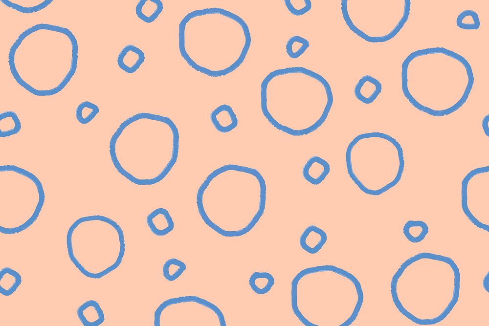 Cute geometric pattern background, pink circle vector