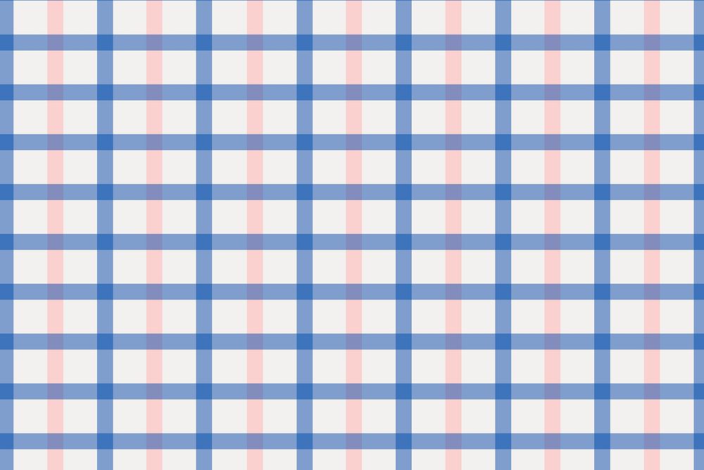 Blue plaid pattern background, aesthetic psd