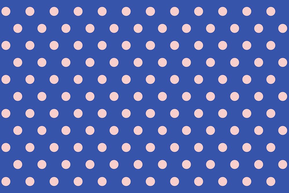 Blue polka dot background, seamless pattern vector