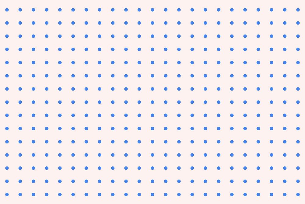Pink polka dot background, blue pattern psd