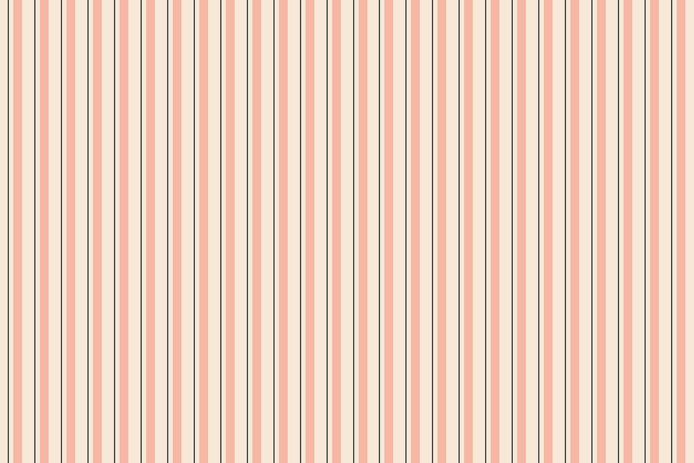 Peachy pink striped pattern background, seamless design vector