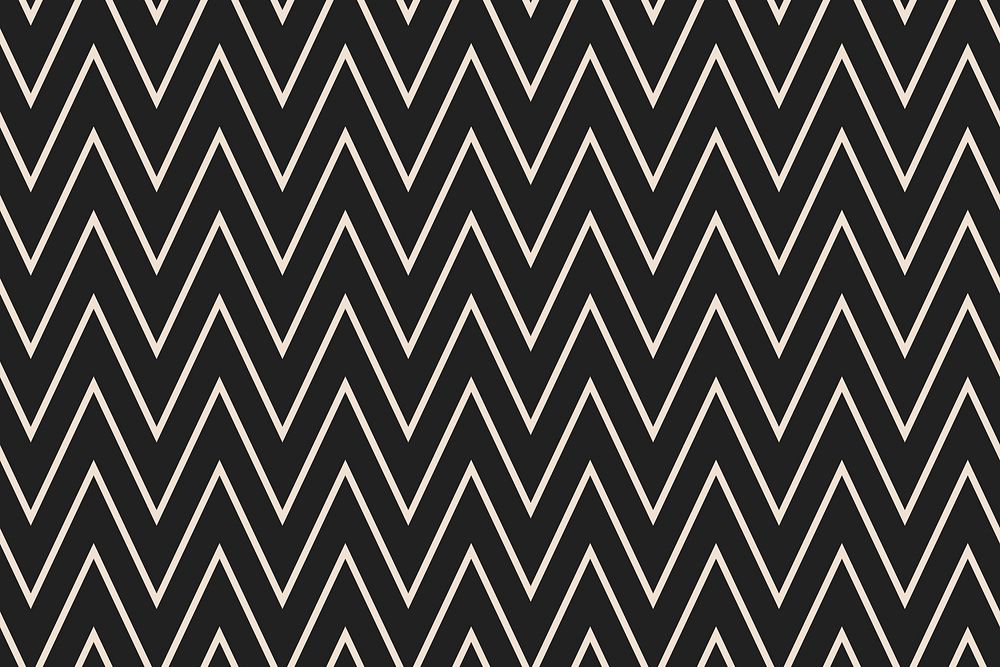 Black zig-zag pattern background, abstract seamless vector