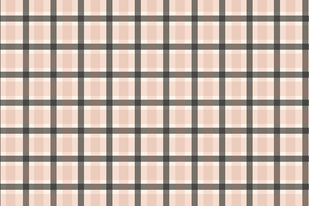 Beige plaid pattern background, aesthetic psd