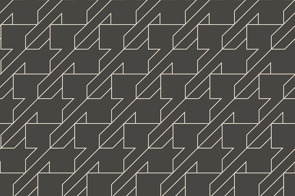 Houndstooth pattern background, abstract beige line vector
