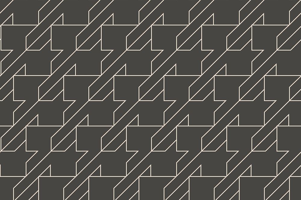 Houndstooth pattern background, abstract beige line psd