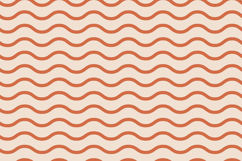 Abstract pattern background, wave seamless line in beige vector