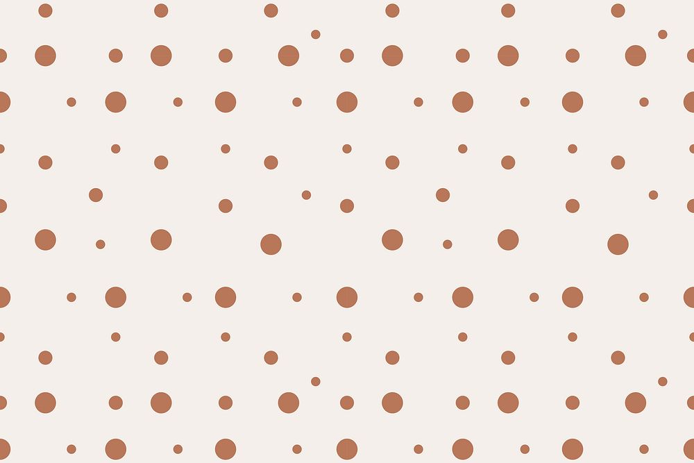 Aesthetic pattern background, beige polka dot psd