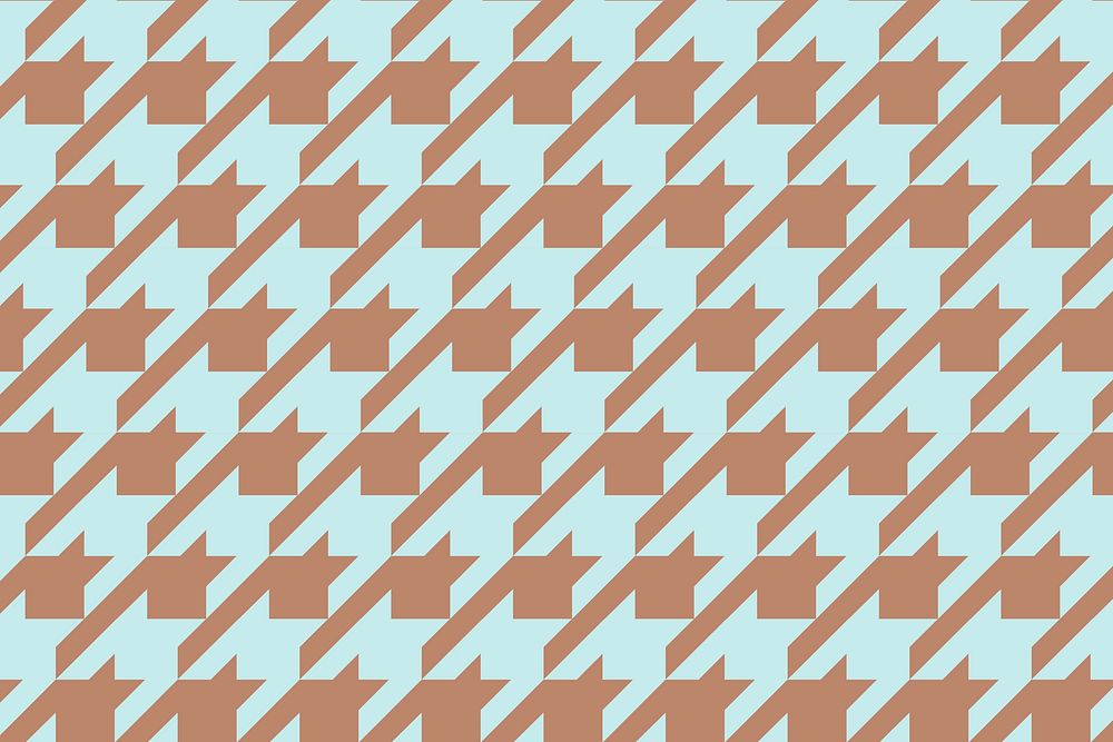 Blue fabric pattern background, brown geometric vector