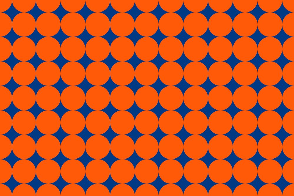 Orange circle pattern background, geometric seamless vector