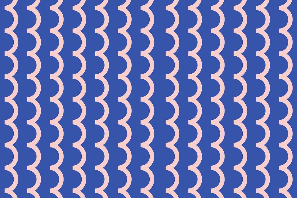 Wave line pattern background, blue seamless vector