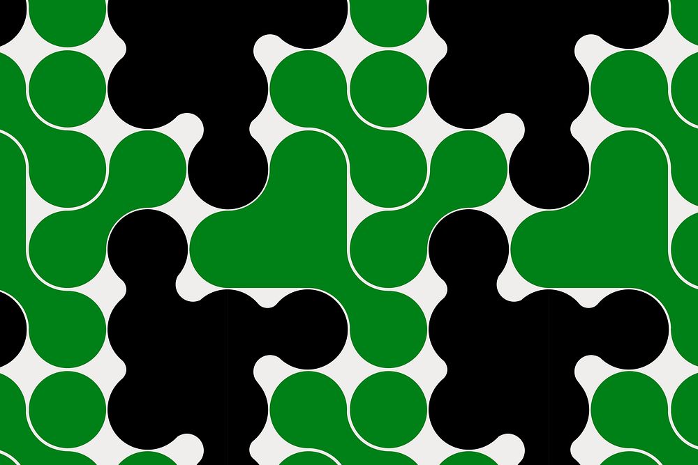 Green geometric pattern background, abstract design vector