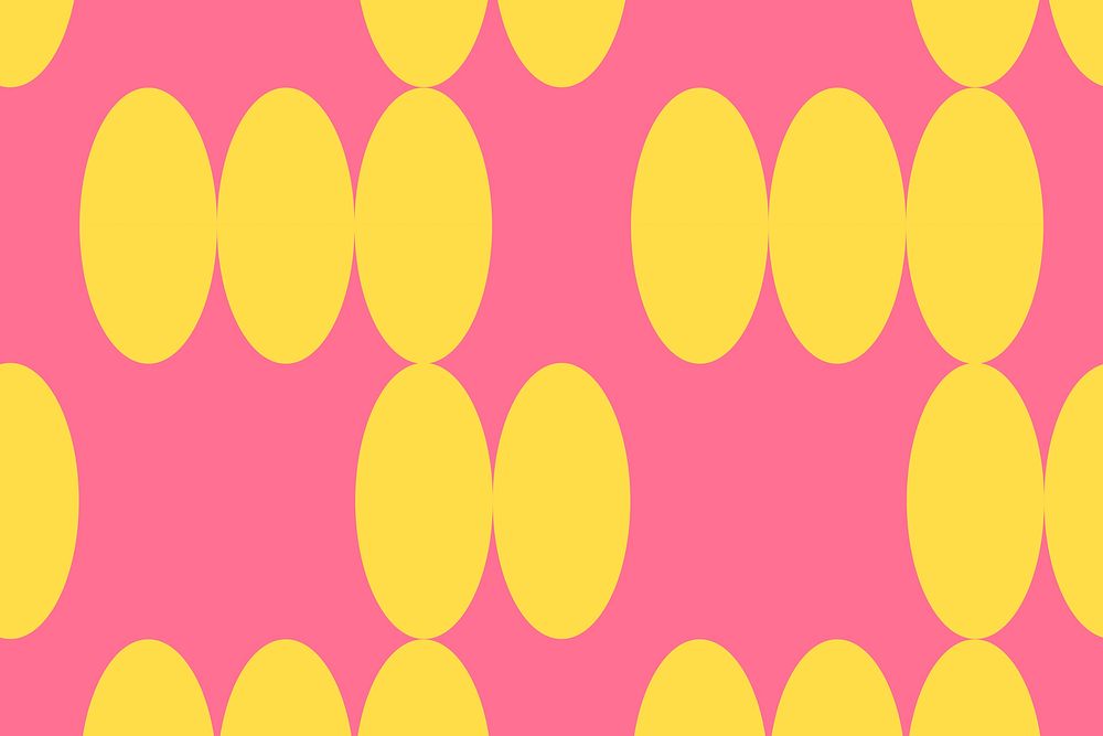 Pink retro pattern background, circle geometric vector