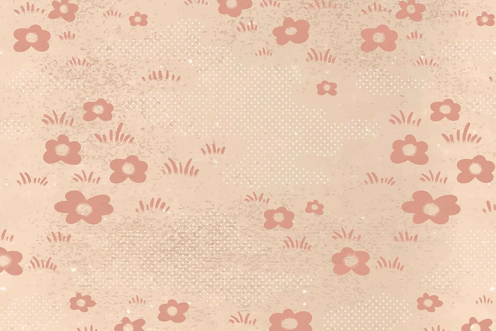 Pink floral pattern background, cute | Premium Vector - rawpixel