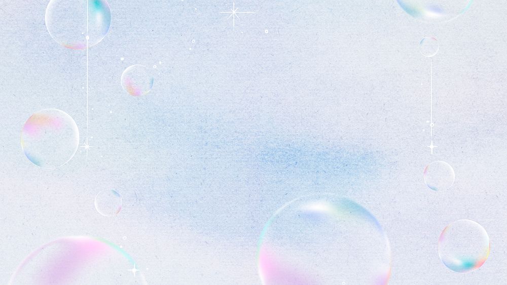 Soap bubble desktop wallpaper, holographic design high resolution background 