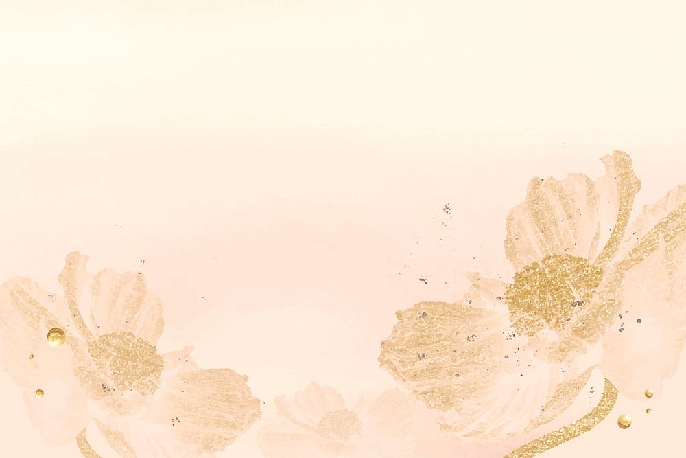 Watercolor pink pastel background, flower design vector