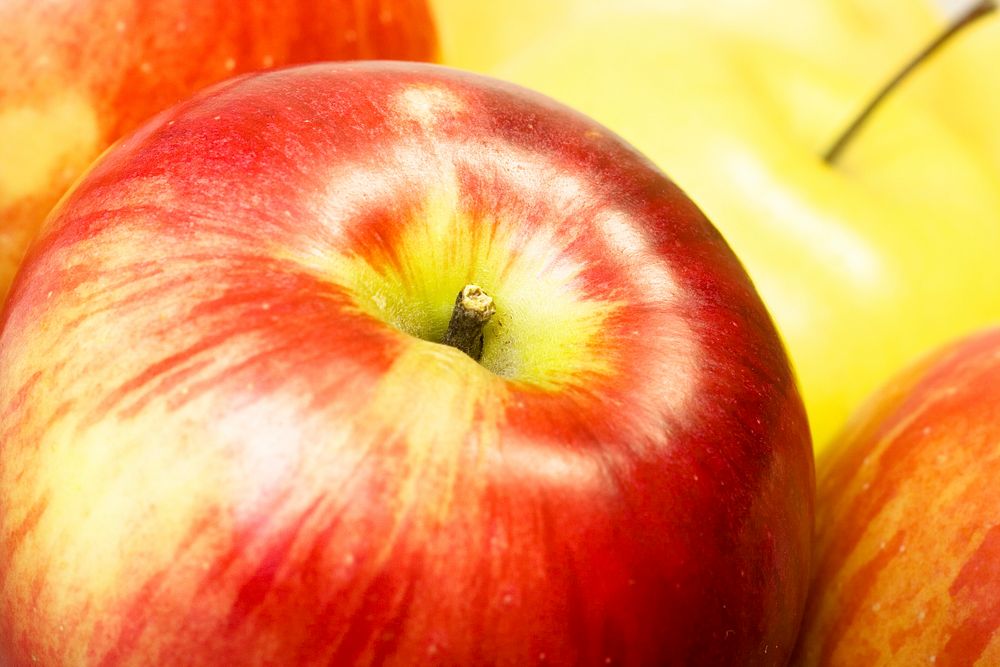 Free closeup on red apple photo, public domain fruit CC0 photo