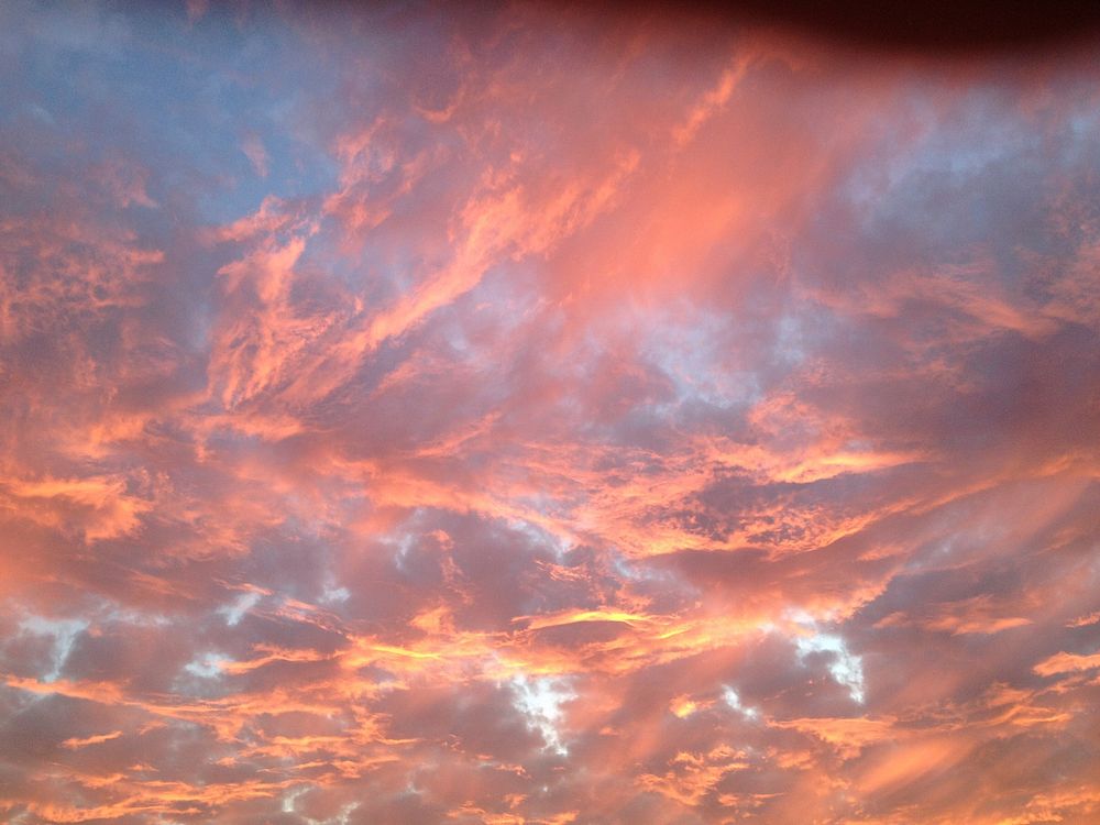 Aesthetic orange sunset, free public domain CC0 photo