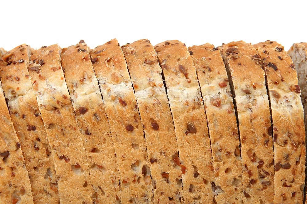 Free close up slice wheat bread image, public domain food CC0 photo.