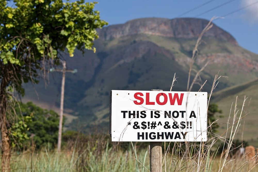 Free Slow sign photo, public domain traffic CC0 image.