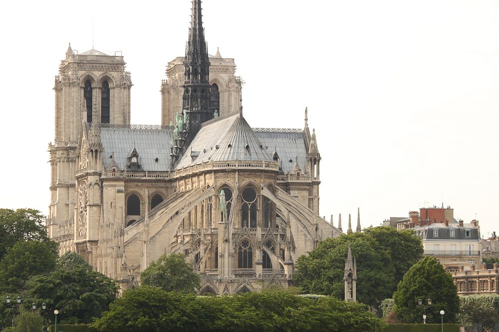 Free view of Notre-Dame photo, public domain building CC0 image.