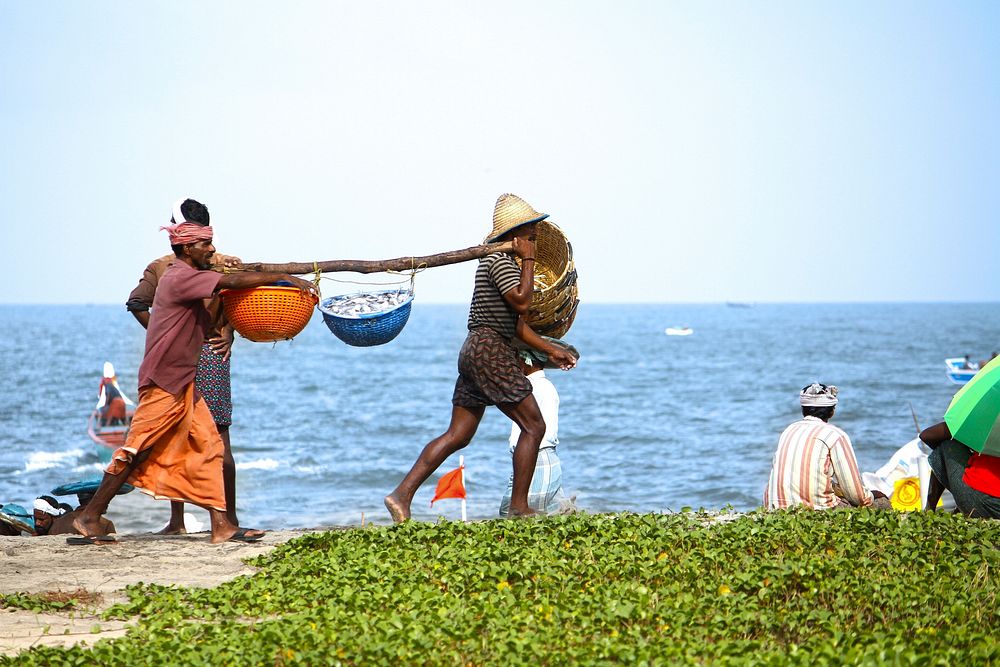 Fishermen, Alappuzha, India, March 27th 2016.