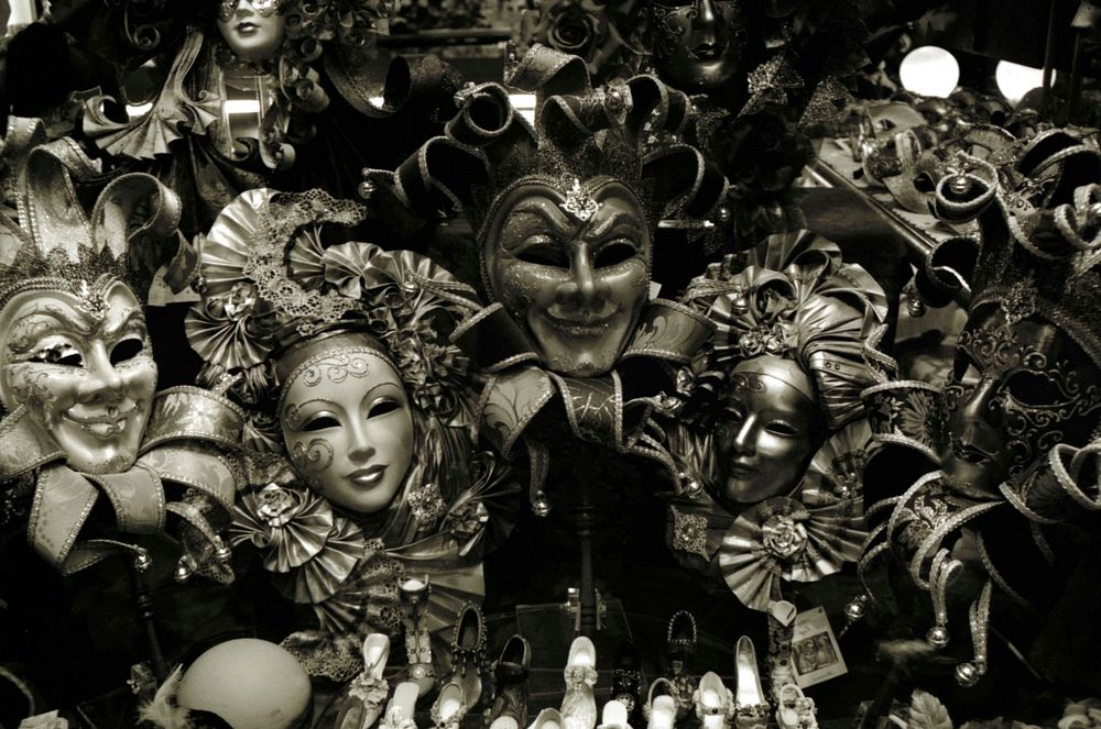 Venetian masks, free public domain CC0 image.