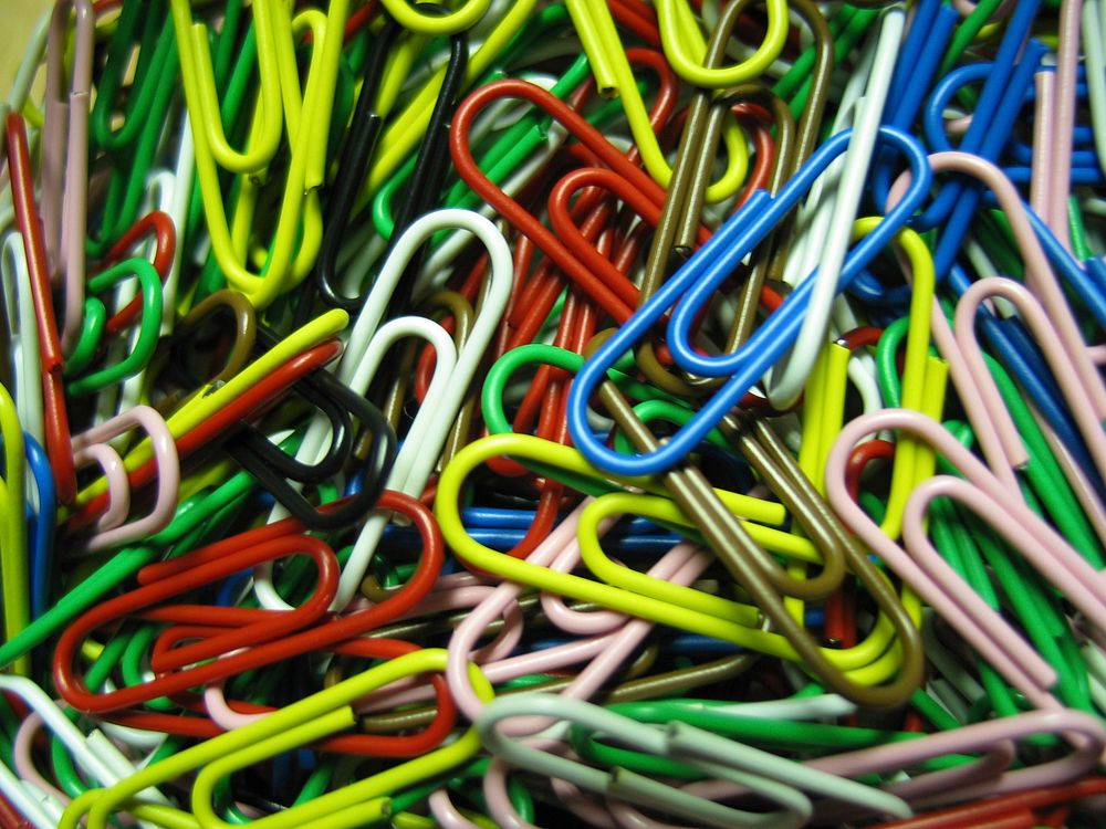 Free paper clips image, public domain stationery CC0 photo.