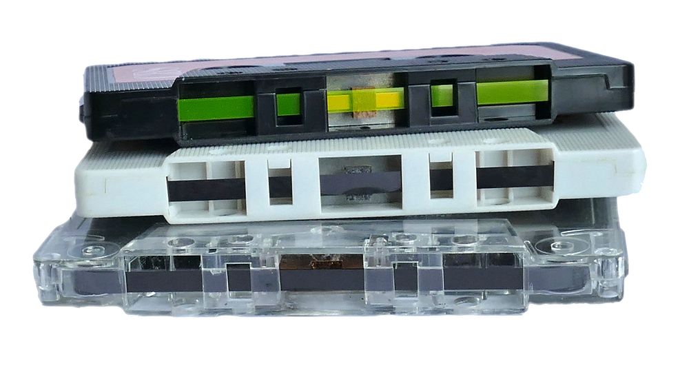Free audio tape cassettes image, public domain music CC0 photo