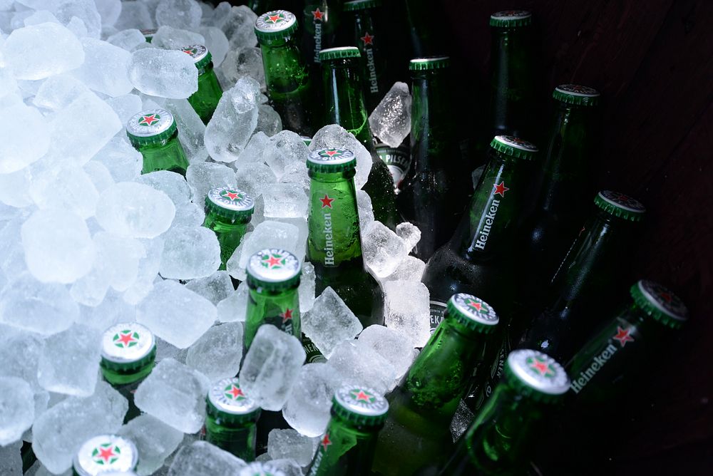 Heineken cooled beer bottles, location unknown, 07/07/2017
