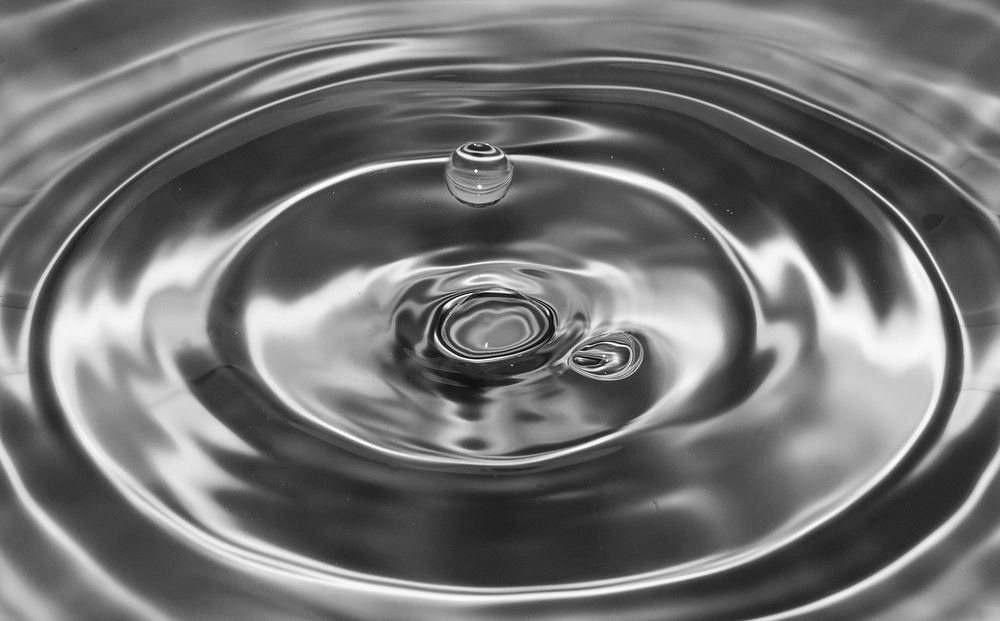 Drop of water, free public domain CC0 photo.